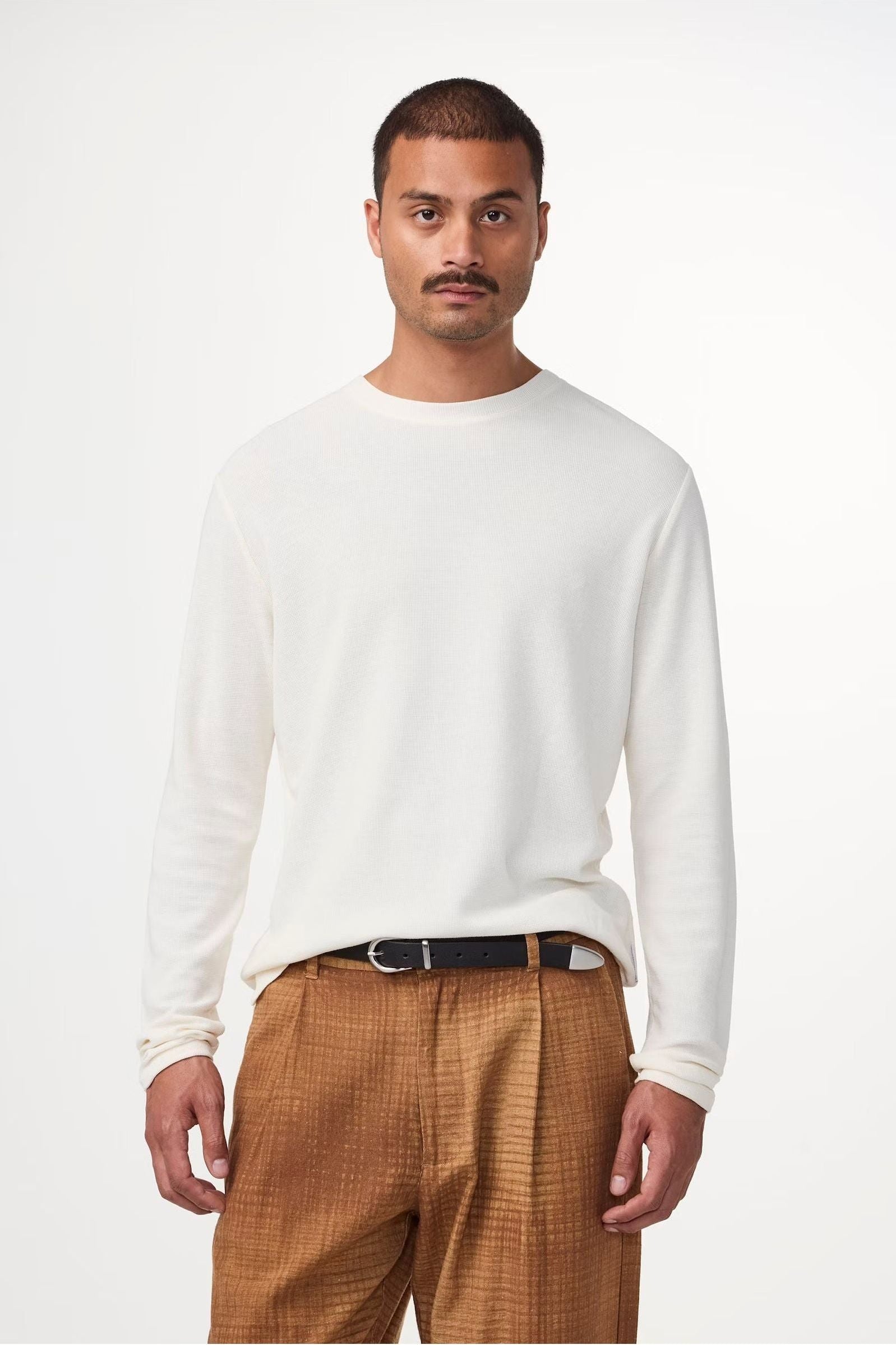 Clive Honeycomb Structured Tee - Egg White - DUNE + SALT