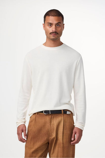 Clive Honeycomb Structured Tee - Egg White - DUNE + SALT