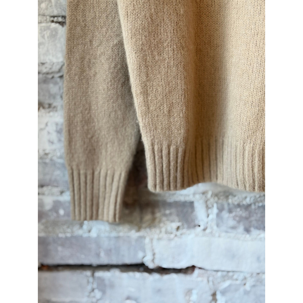 Aspesi LS Knit Polo - Sand Light Gray
