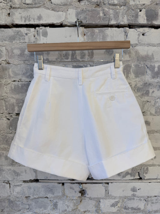 Cotton-Linen Garment-Dyed Gabardine Shorts - White - DUNE + SALT