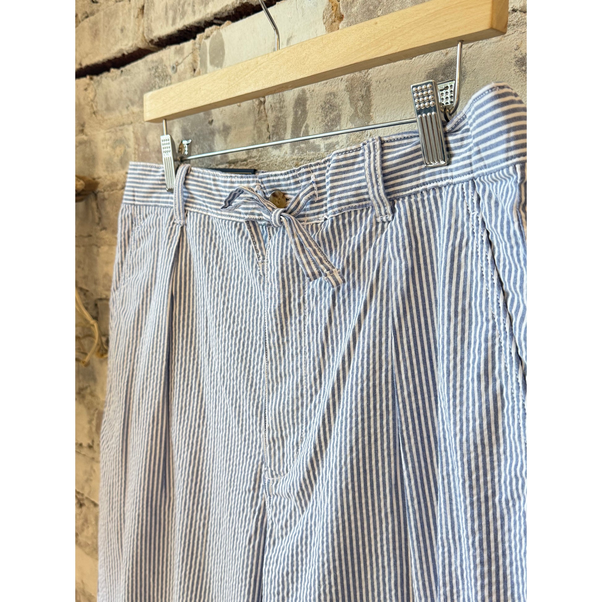 Seersucker Prepster Easy Pant - Blue/White - DUNE + SALT