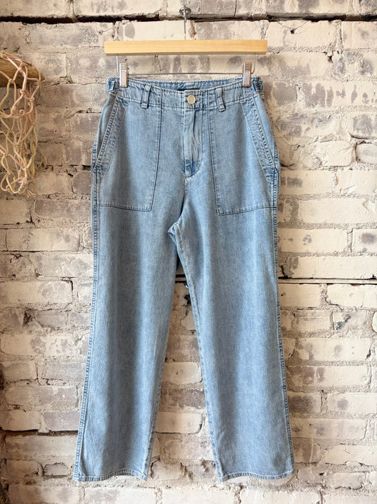 8oz Natural Denim Baker Pants - DUNE + SALT