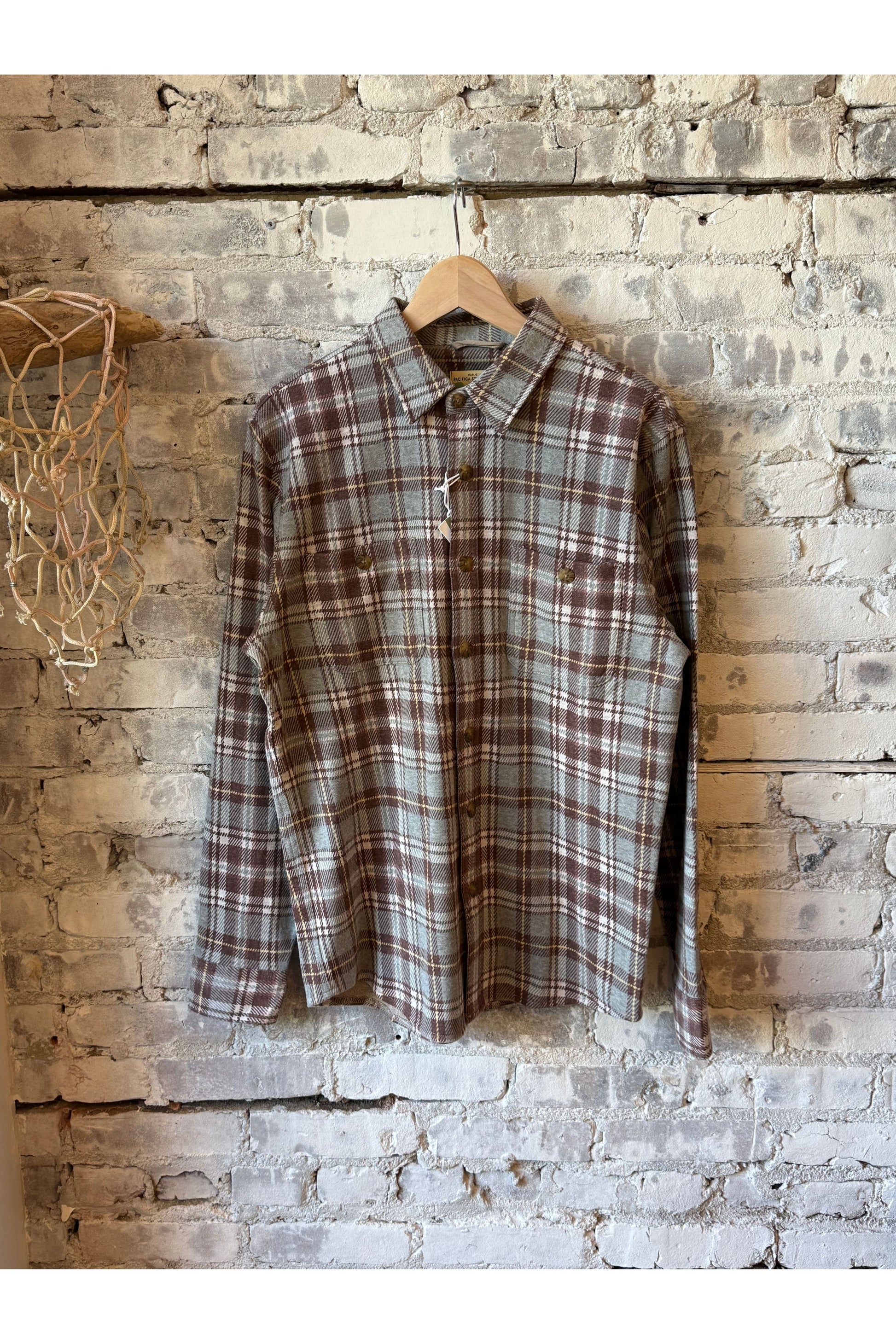 Pacifica Stretch Twill Overshirt - Warm Plaid - DUNE + SALT