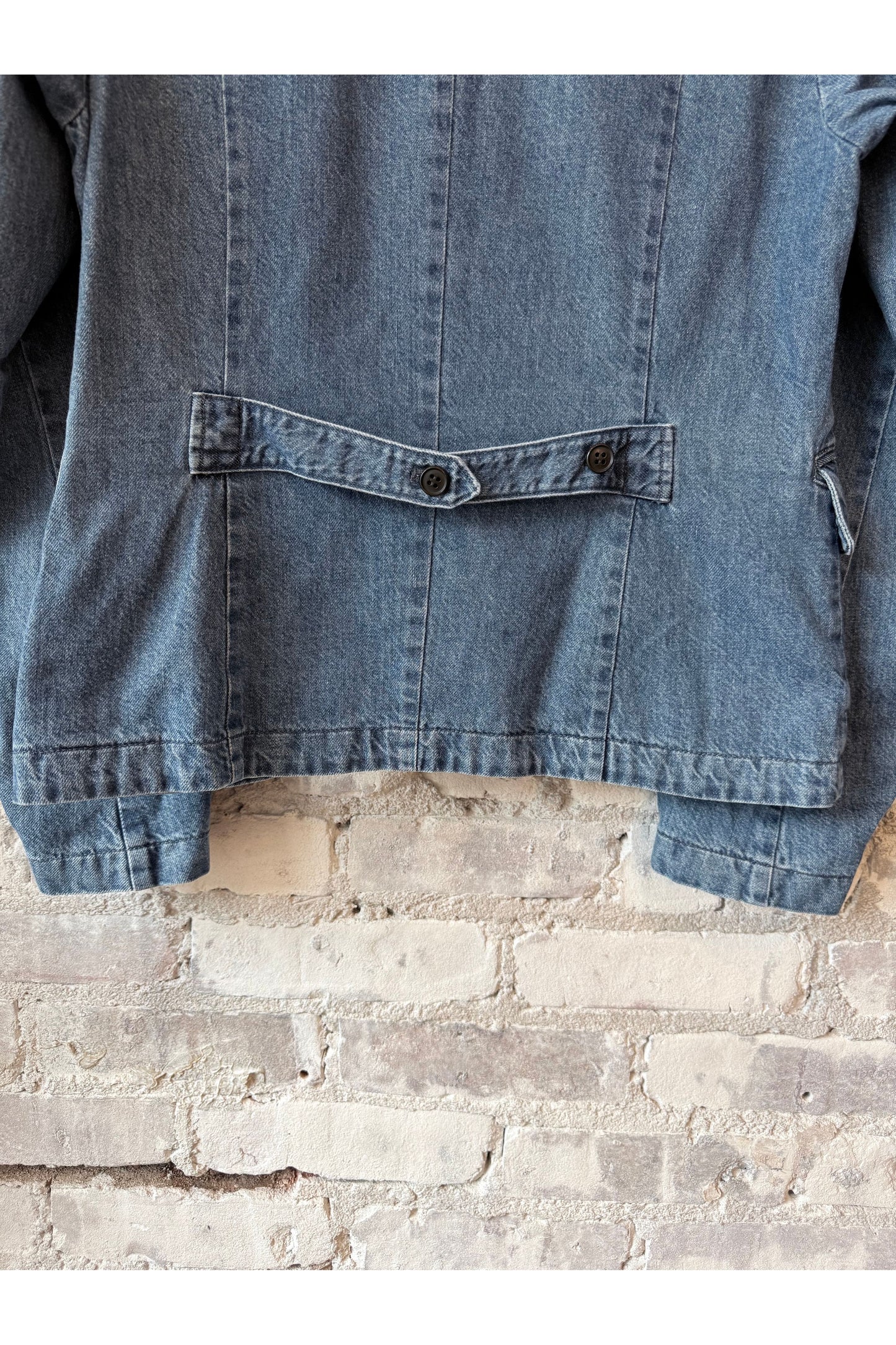 Tailored Denim Blazer - Faded Blue - DUNE + SALT