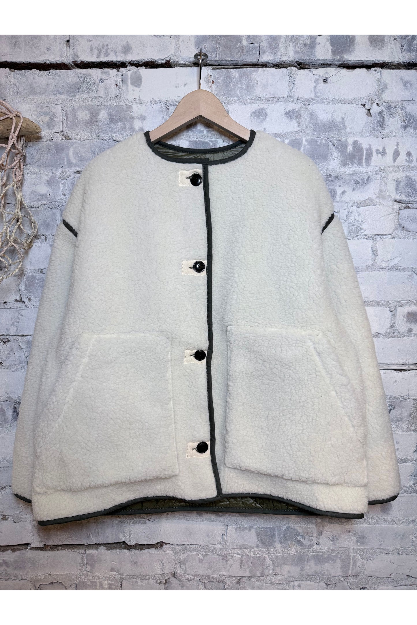 G.O.D Solar Piumino Nylon Jacket - Fossil/Off White