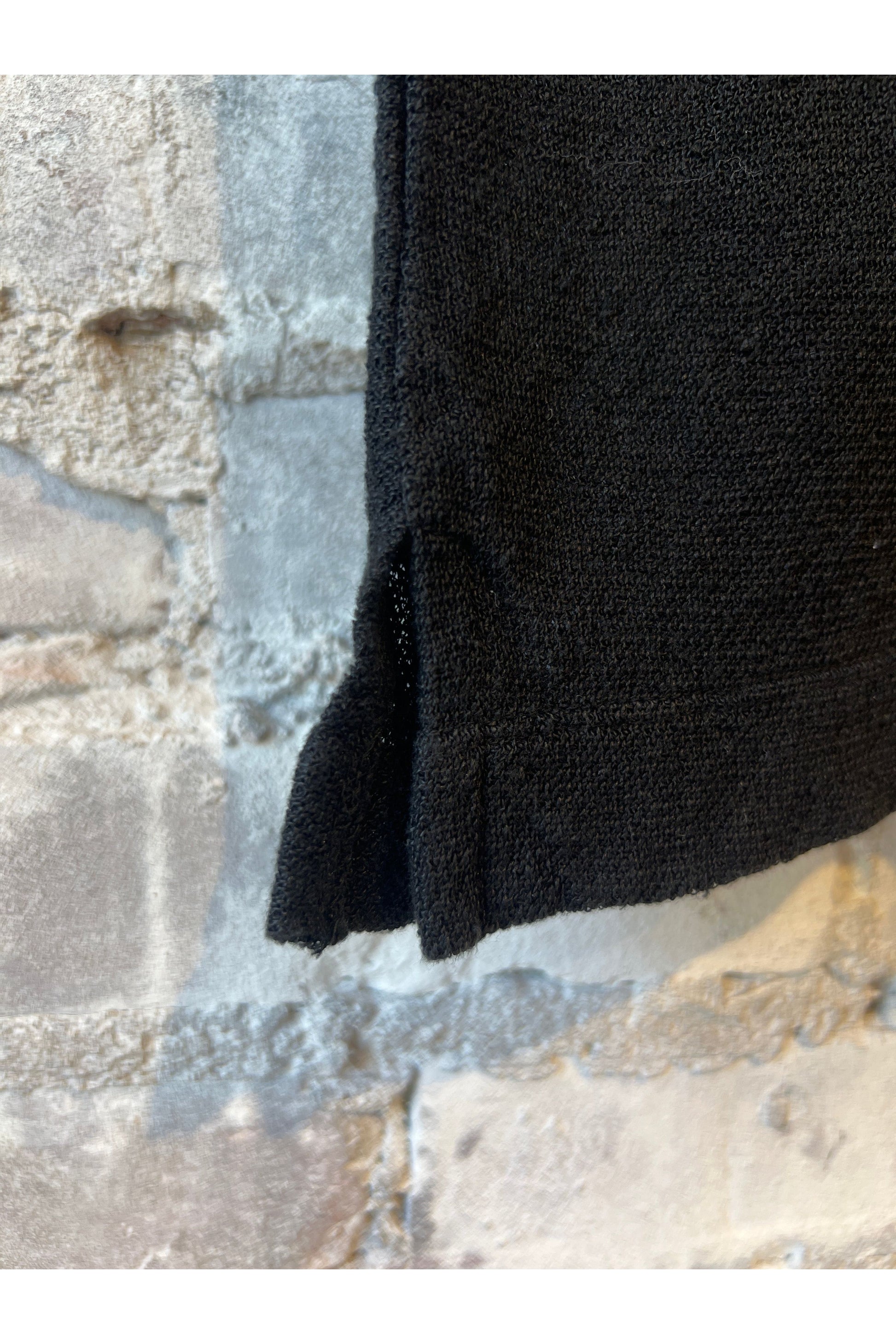 Hemp Seed Stitch SS Crew - Black - DUNE + SALT
