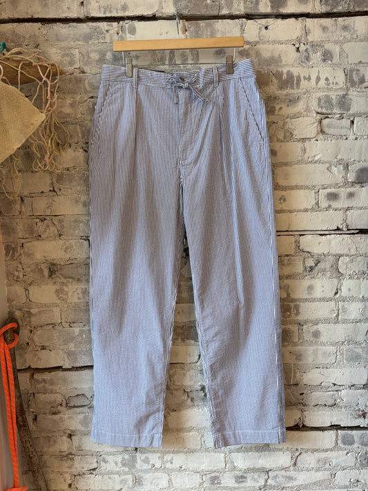 Seersucker Prepster Easy Pant - Blue/White - DUNE + SALT
