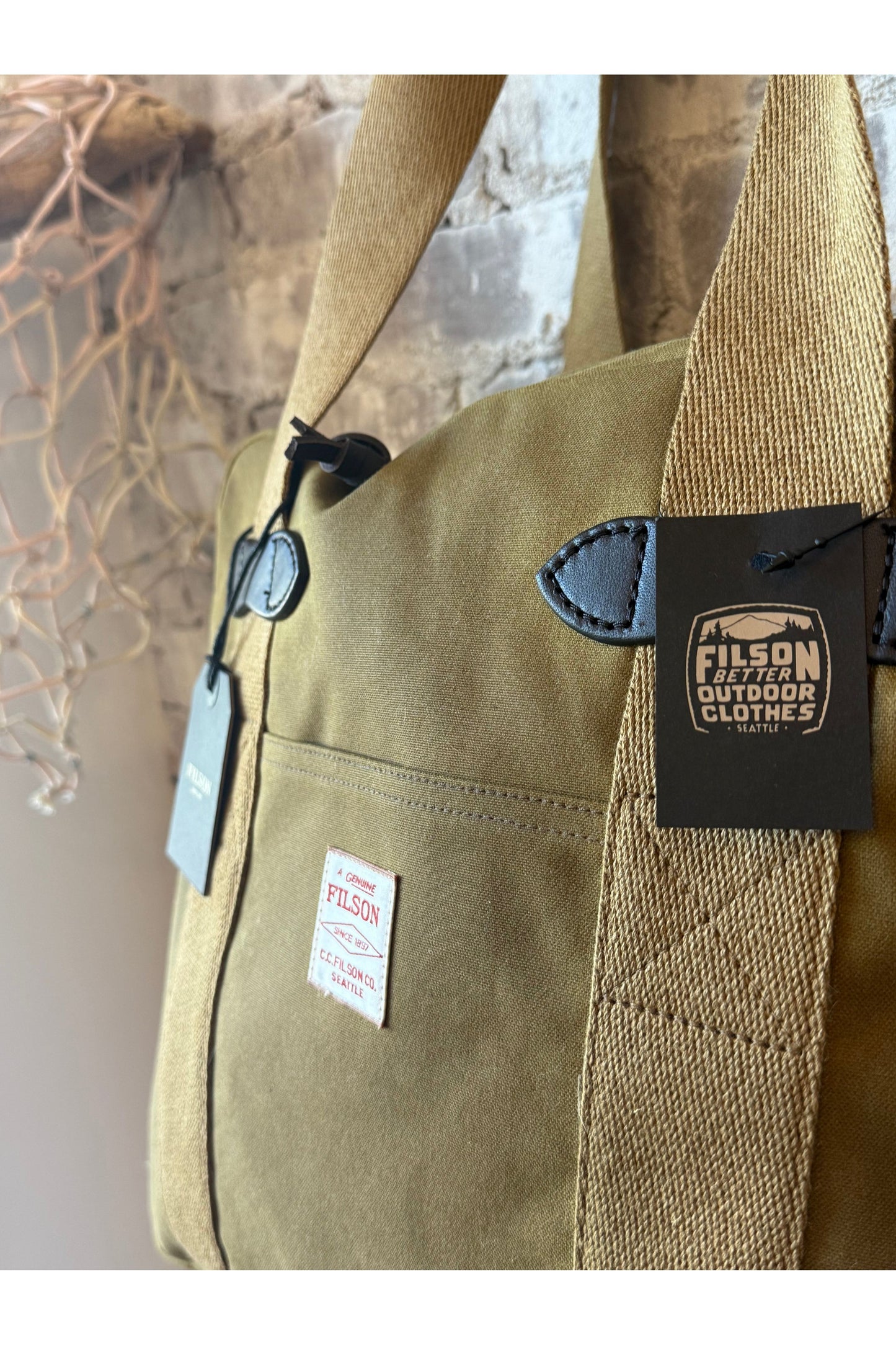 Tin Cloth Zipper Tote Bag - Dark Tan - DUNE + SALT