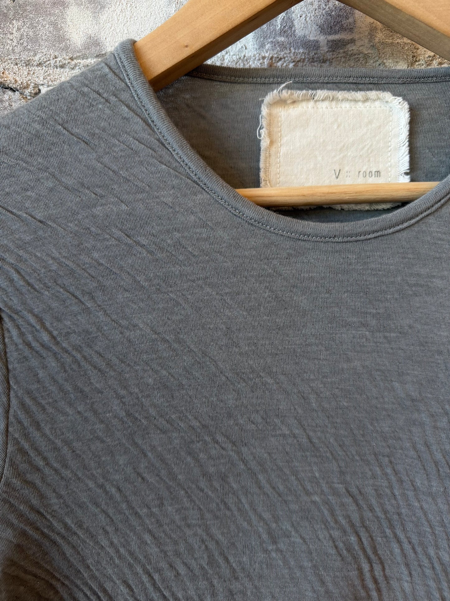 LS High-Soft Double-Face Crew - Charcoal