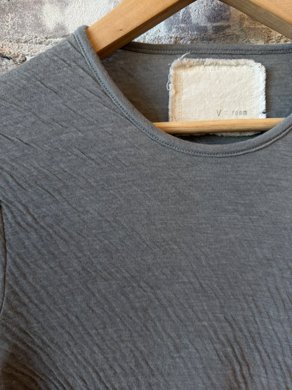 LS High-Soft Double-Face Crew - Charcoal
