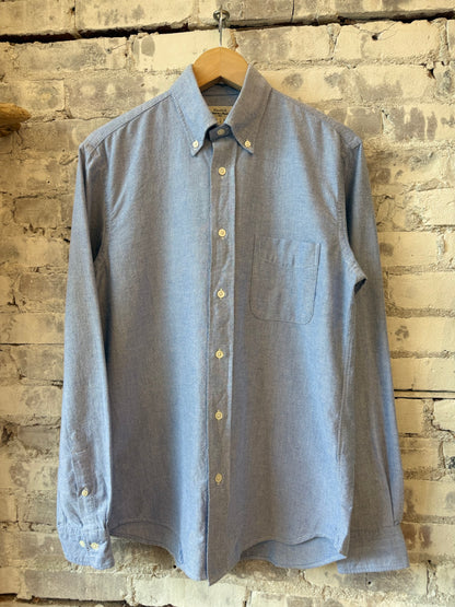 Hartford Men's Pitt Brushed Oxford Woven Shirt - Blue Dim Gray