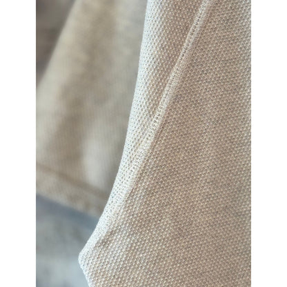 Kepani Raffy Pique Knit Polo Shirt - Oatmeal Rosy Brown