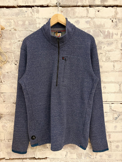 Micropile Half-Zip - Navy Fleck - DUNE + SALT