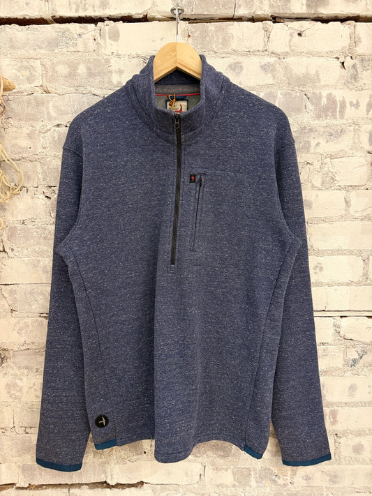 Micropile Half-Zip - Navy Fleck - DUNE + SALT