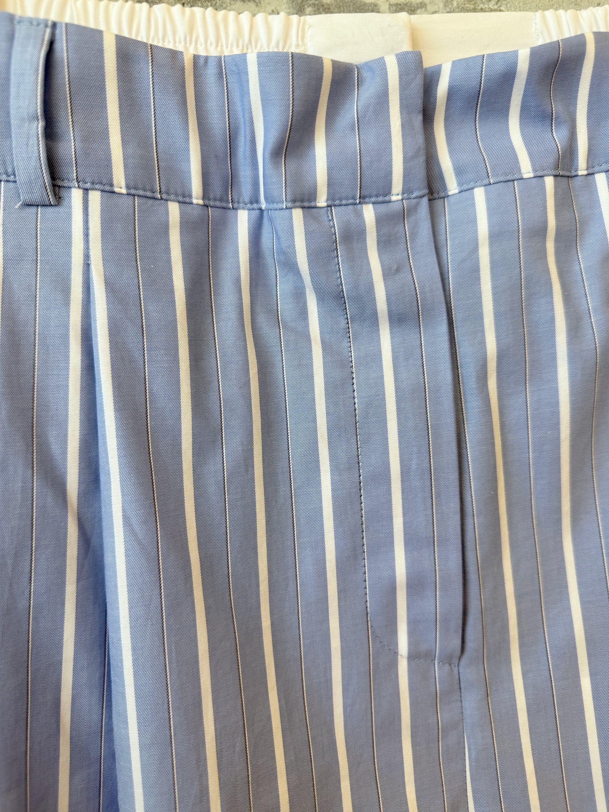 Soulmate Twill Shorts - Blue White Stripe - DUNE + SALT
