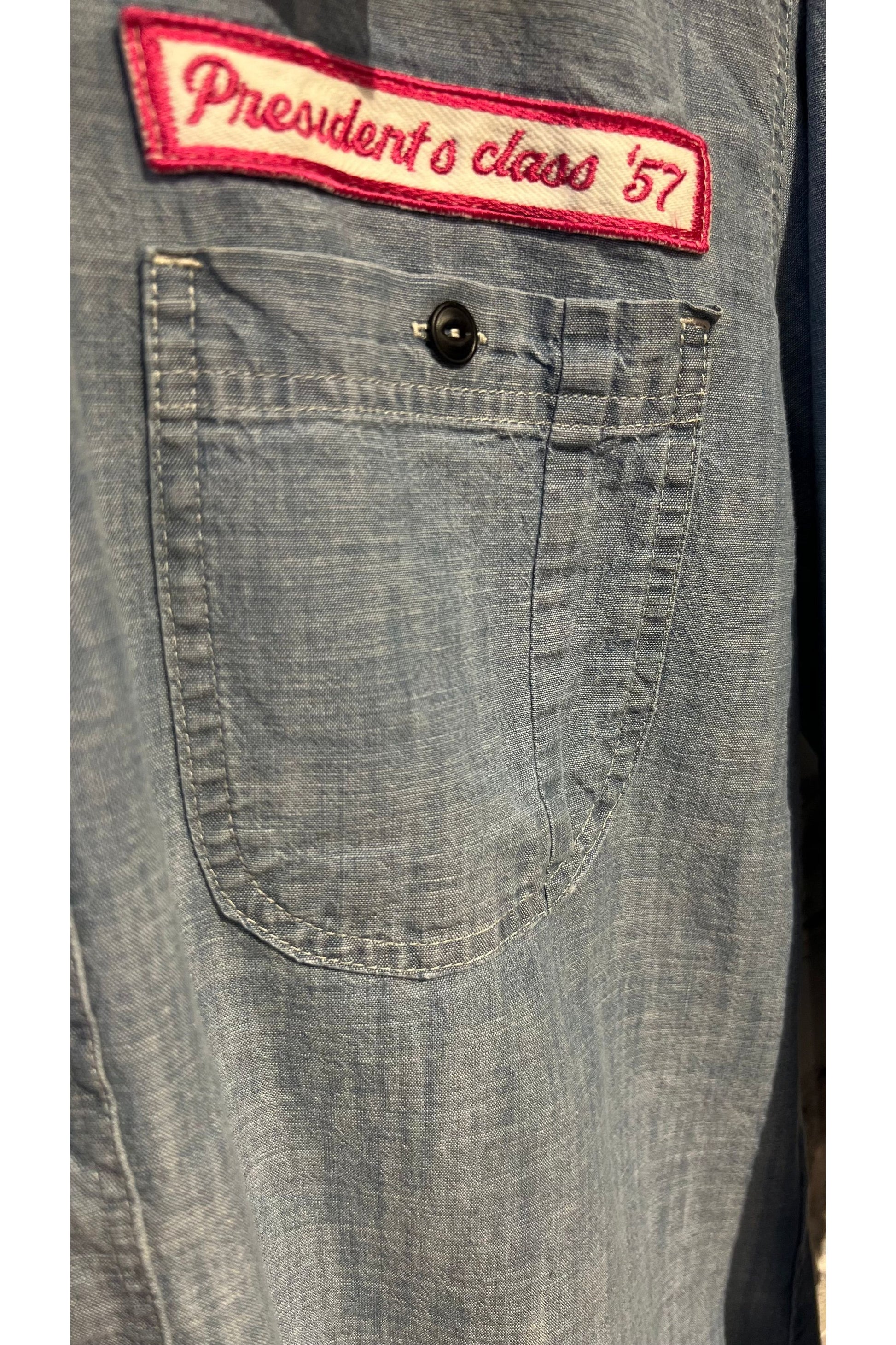 Chambray Sun Fade Denim Shirt - Light Blue Kansas - DUNE + SALT