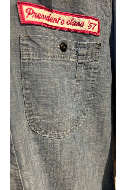 Chambray Sun Fade Denim Shirt - Light Blue Kansas - DUNE + SALT