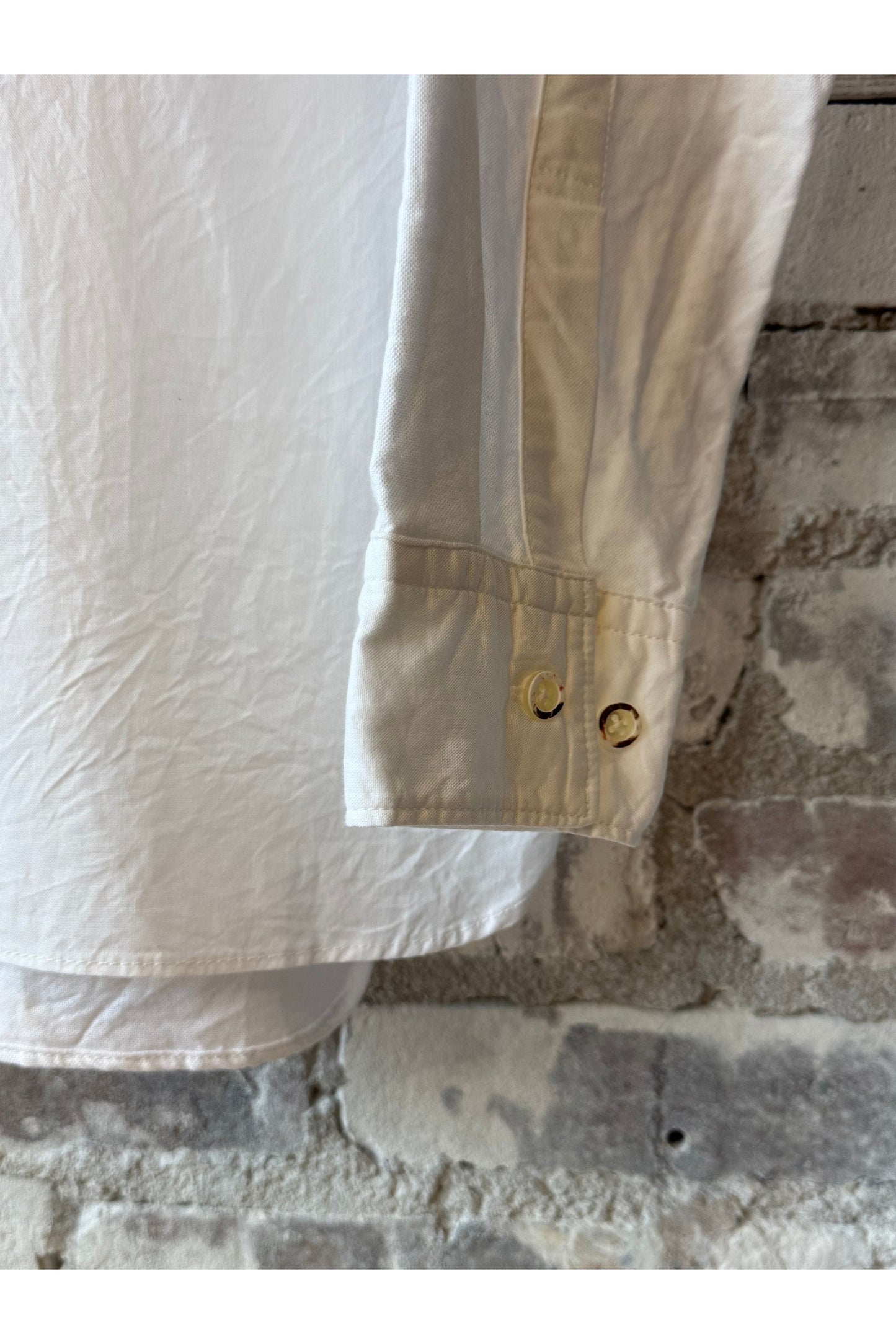 Oxford Short Point Collar Shirt - White - DUNE + SALT