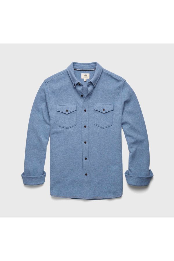 Rex Soft Knit Shirt - Blue Heather - DUNE + SALT