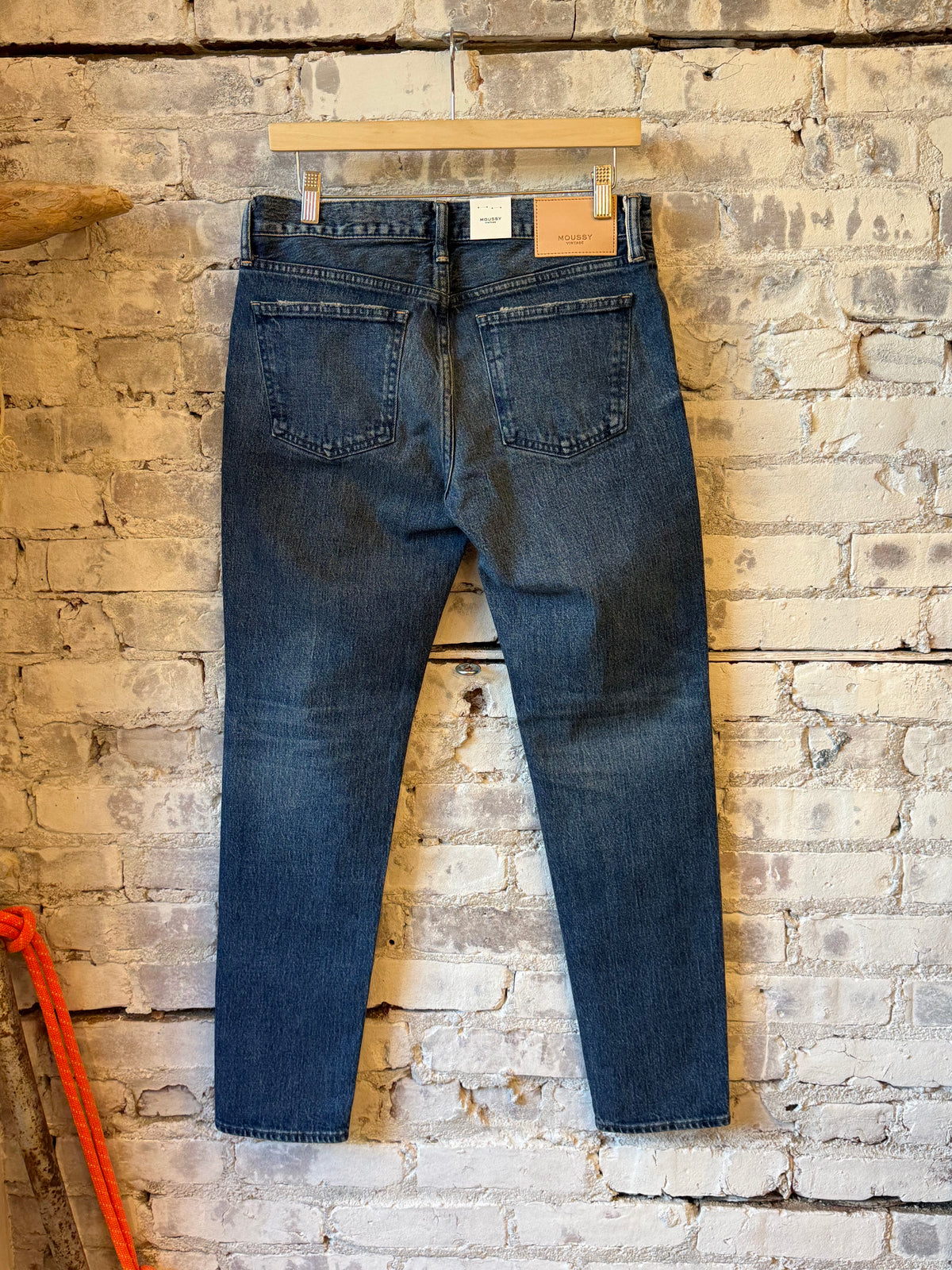 Moussy Renton Tapered Long Jean - Blue Dark Slate Gray