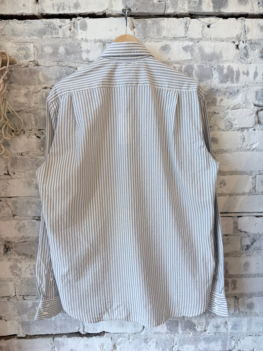 Paul Woven Shirt - Cream/Blue - DUNE + SALT