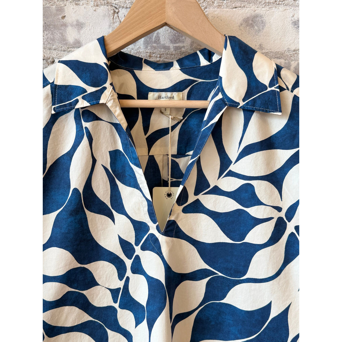 Hartford Women's Ralli Woven Dress - Raw White/Blue Alice Blue