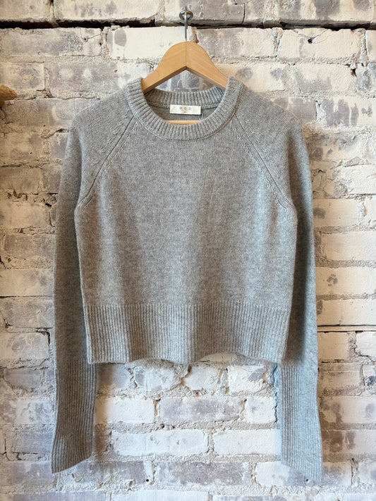 One Grey Day Blakely Cashmere Pullover - Heather Grey Dark Gray