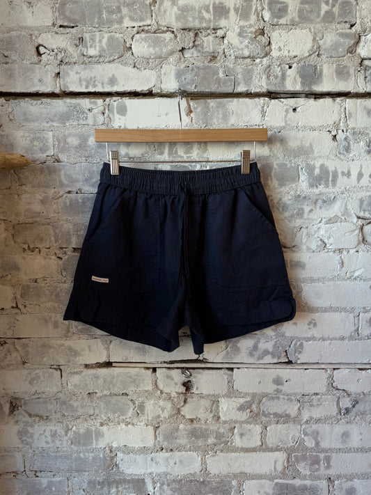 Women's Safari Linen Short - Faded Navy - DUNE + SALT