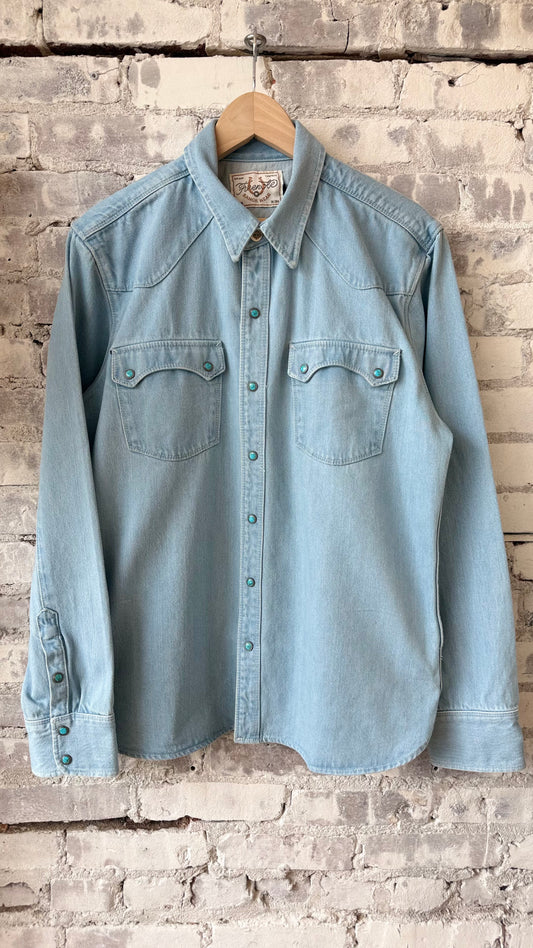Modern Western 11oz Bleached Denim Shirt - DUNE + SALT