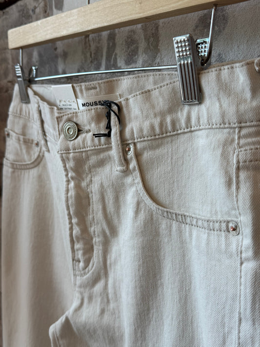 Keane Slim Straight Jean - White