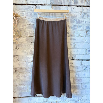 Jima Lyocell Cotton Skirt - Brown - DUNE + SALT