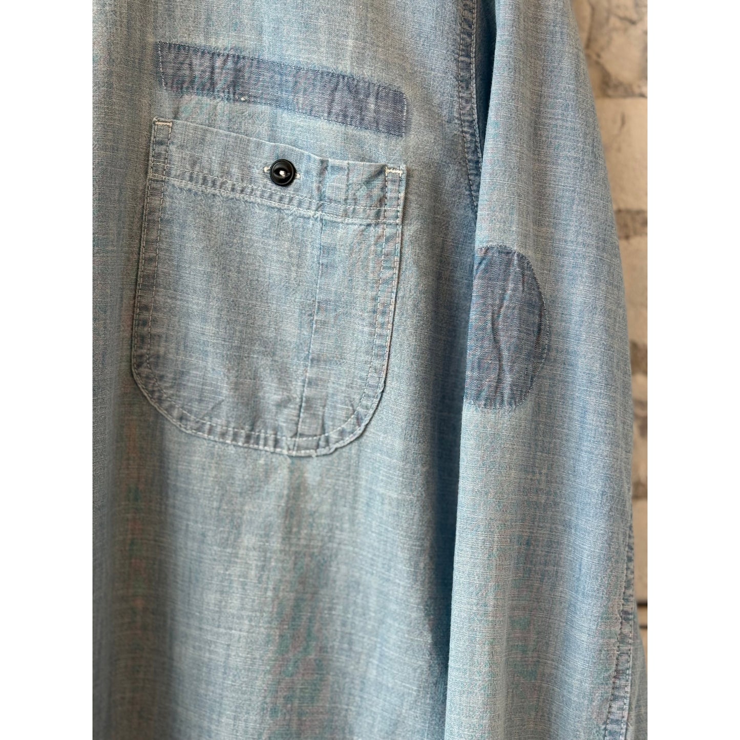 Chambray Sun Fade Denim Shirt - Light Blue Kansas - DUNE + SALT