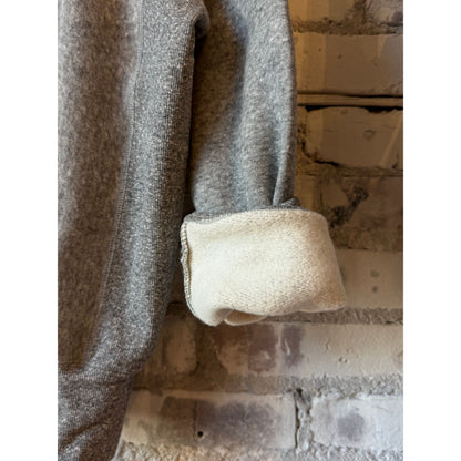 V::Room Tencel Brushed Fleece Reverse Weave Pullover Hoodie - Heather Charcoal Dark Gray