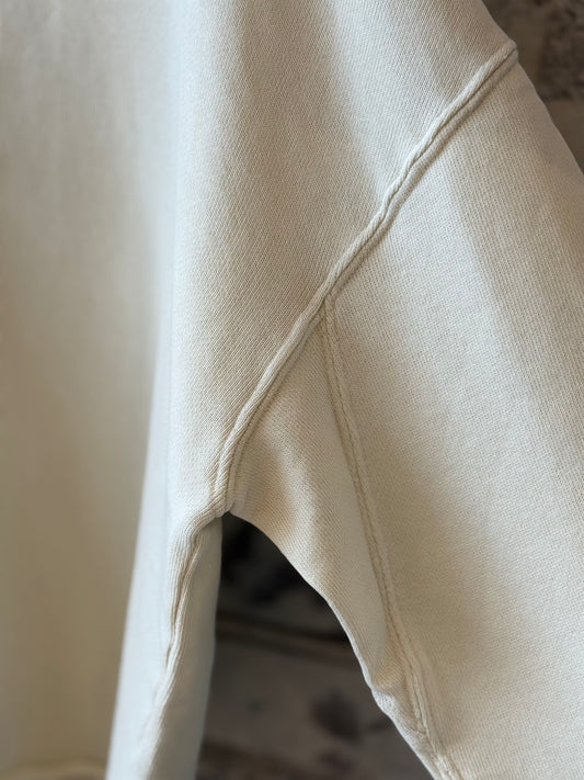 Retro Fleece Hoodie With Raw Hem - Cashew - DUNE + SALT