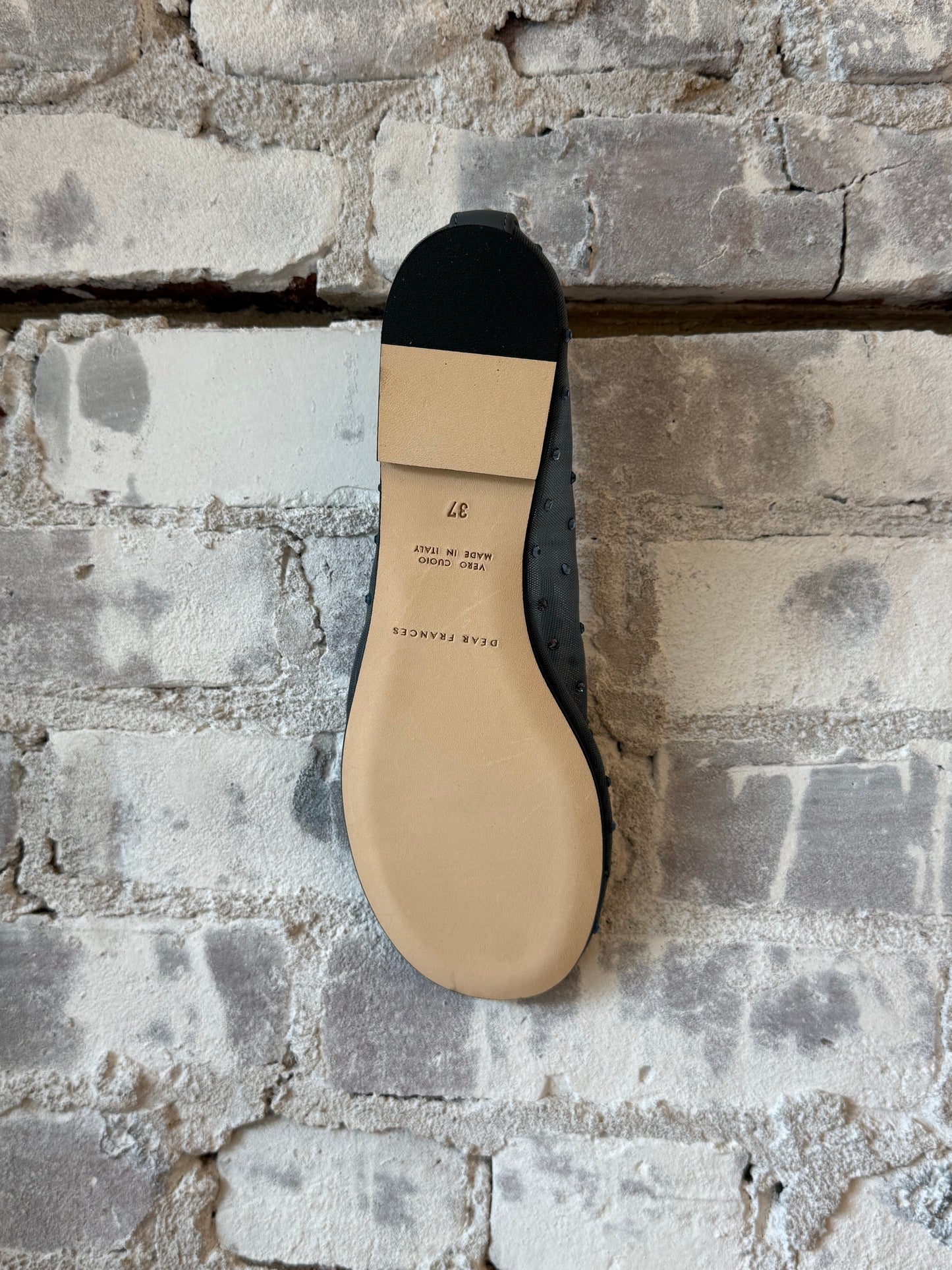 Women's Balla Mesh Crystals steel shoes by Dear Frances with mesh and crystal details, showcased in a close-up view.