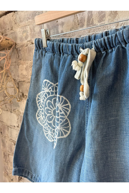 Sunny Afternoon Short - Medallion Print Chambray - DUNE + SALT