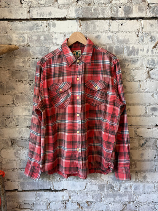 Wythe Washed Flannel Workshirt - Cactus Flower Plaid Dark Gray
