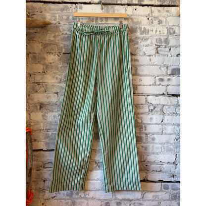 LMND Cala Striped Drawstring Pants - Green Hills/White/Navy Slate Gray