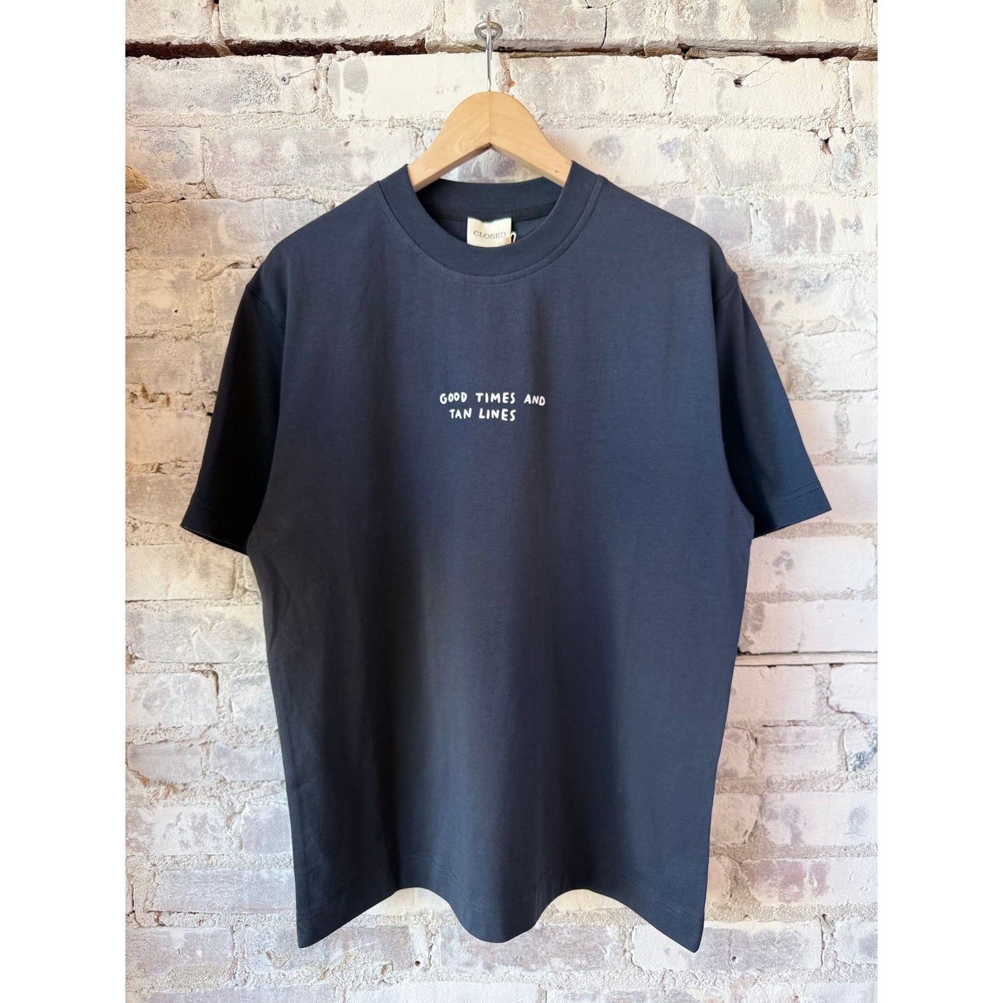 "Good Times and Tan Lines" Organic Cotton T-Shirt - Magma Black - DUNE + SALT