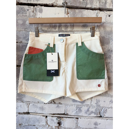 Women's 5incher Field Shorts - Offwhite/Willow Green - DUNE + SALT