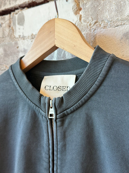Closed Women's Zipped Sweat Jacket - Black Dim Gray