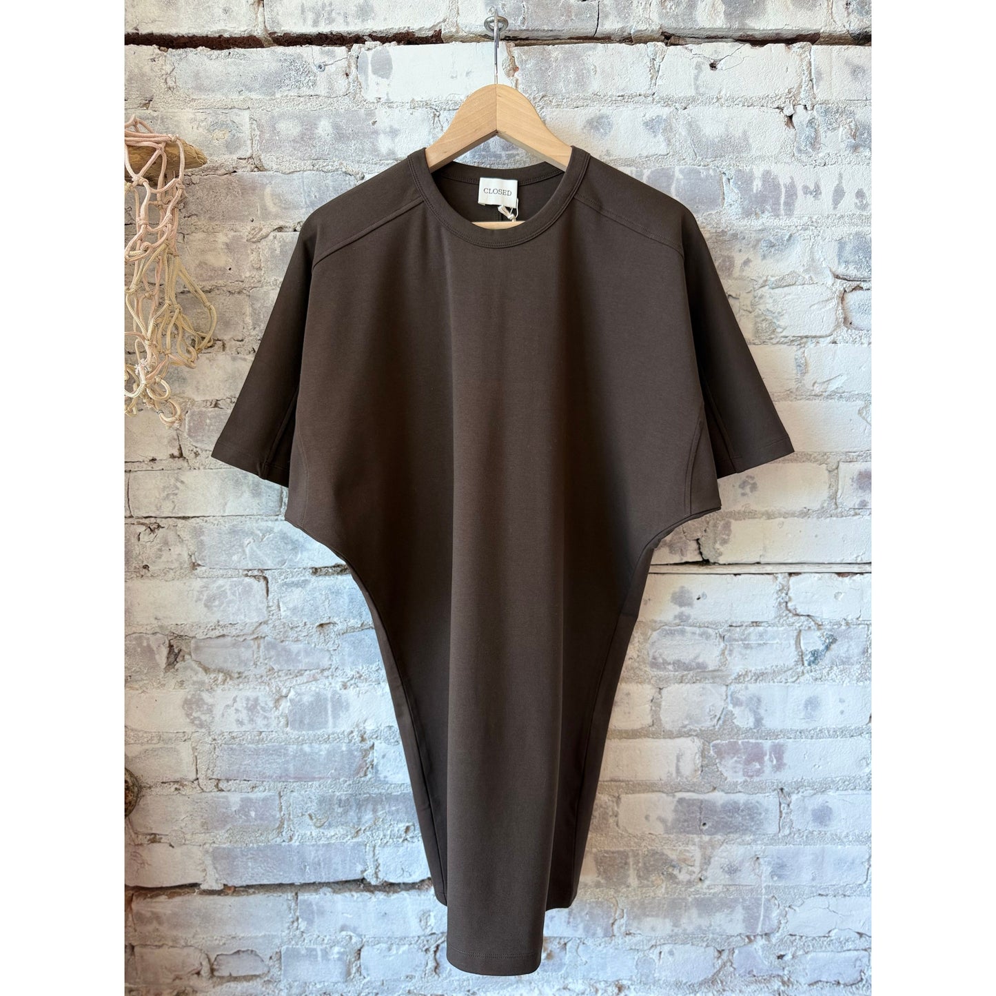 Closed Women's Deep Yoke Dress in Maple Brown, stylish women's dress with a deep yoke design and elegant fit.