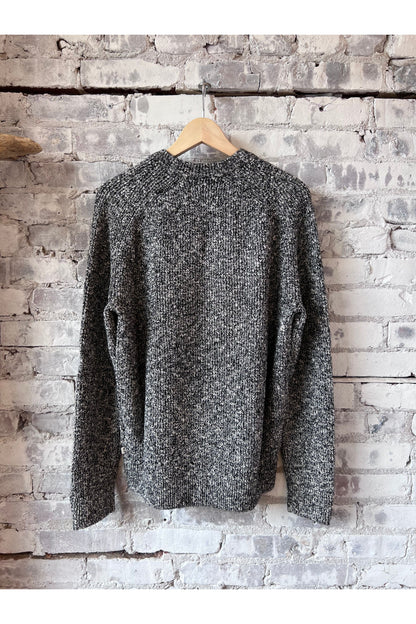 Jacobo Boucle Yarn Sweater - Black - DUNE + SALT
