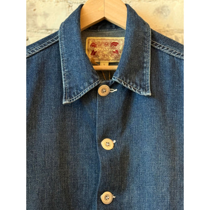 MONOSTERO Sunflower Fields Denim Jacket - Mid Rinse Dark Slate Gray