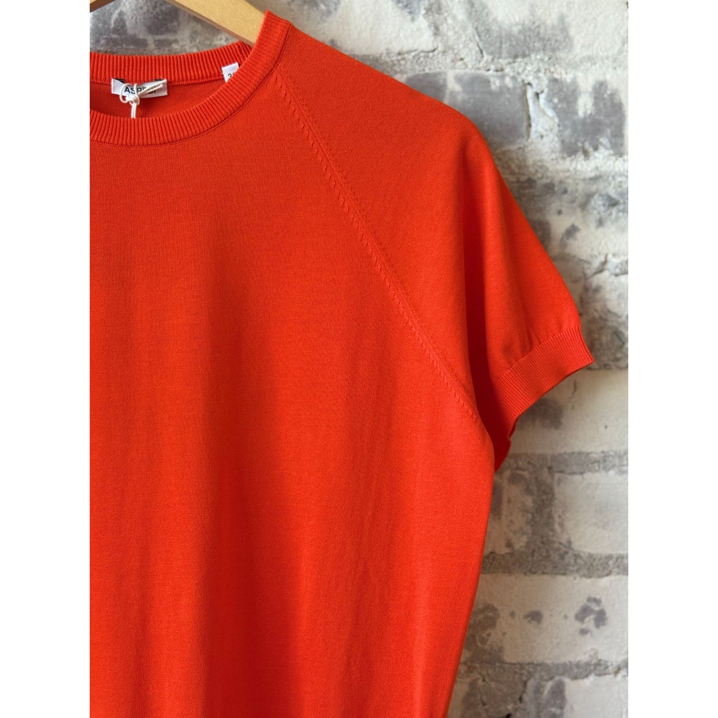 Pure Cotton Crewneck T-Shirt - Coral - DUNE + SALT