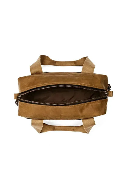 Tin Cloth Zipper Tote Bag - Dark Tan - DUNE + SALT