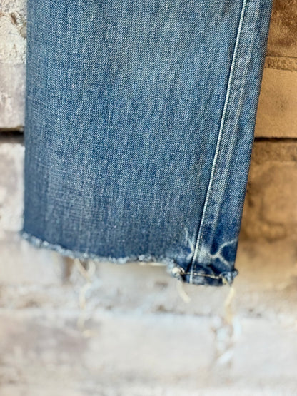 13.5oz Selvedge Denim Used Ankle Cut - Medium Distress - DUNE + SALT