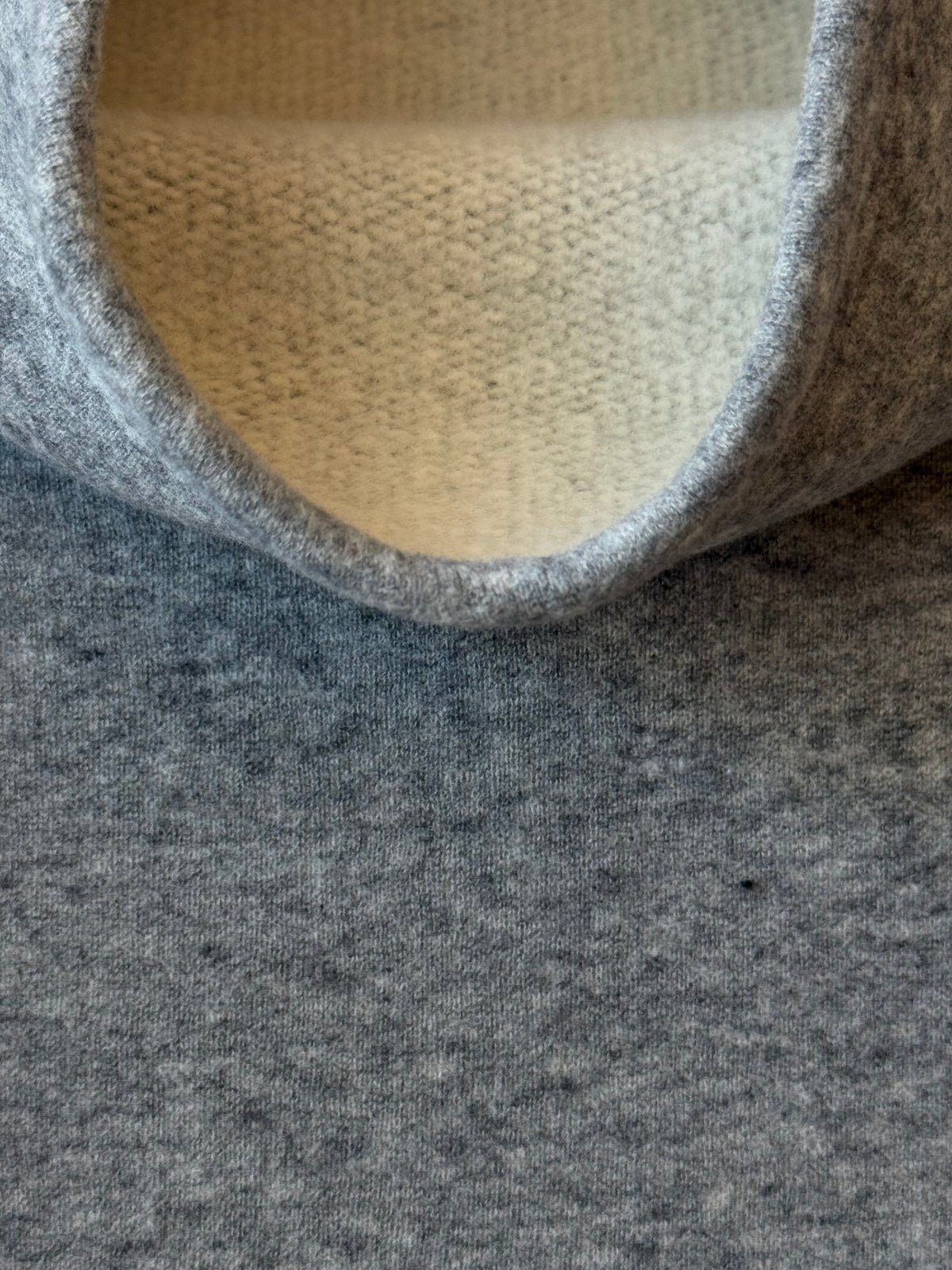 V::Room Cotton Tencel Brushed Fleece Oversized LS Turtleneck - Heather Charcoal Dim Gray