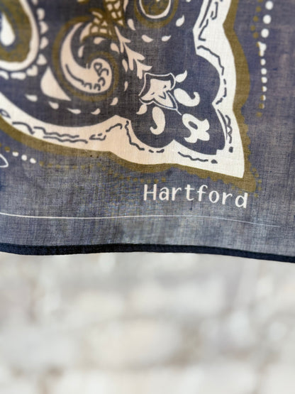 Bandana Paisley Woven Scarf - Indigo