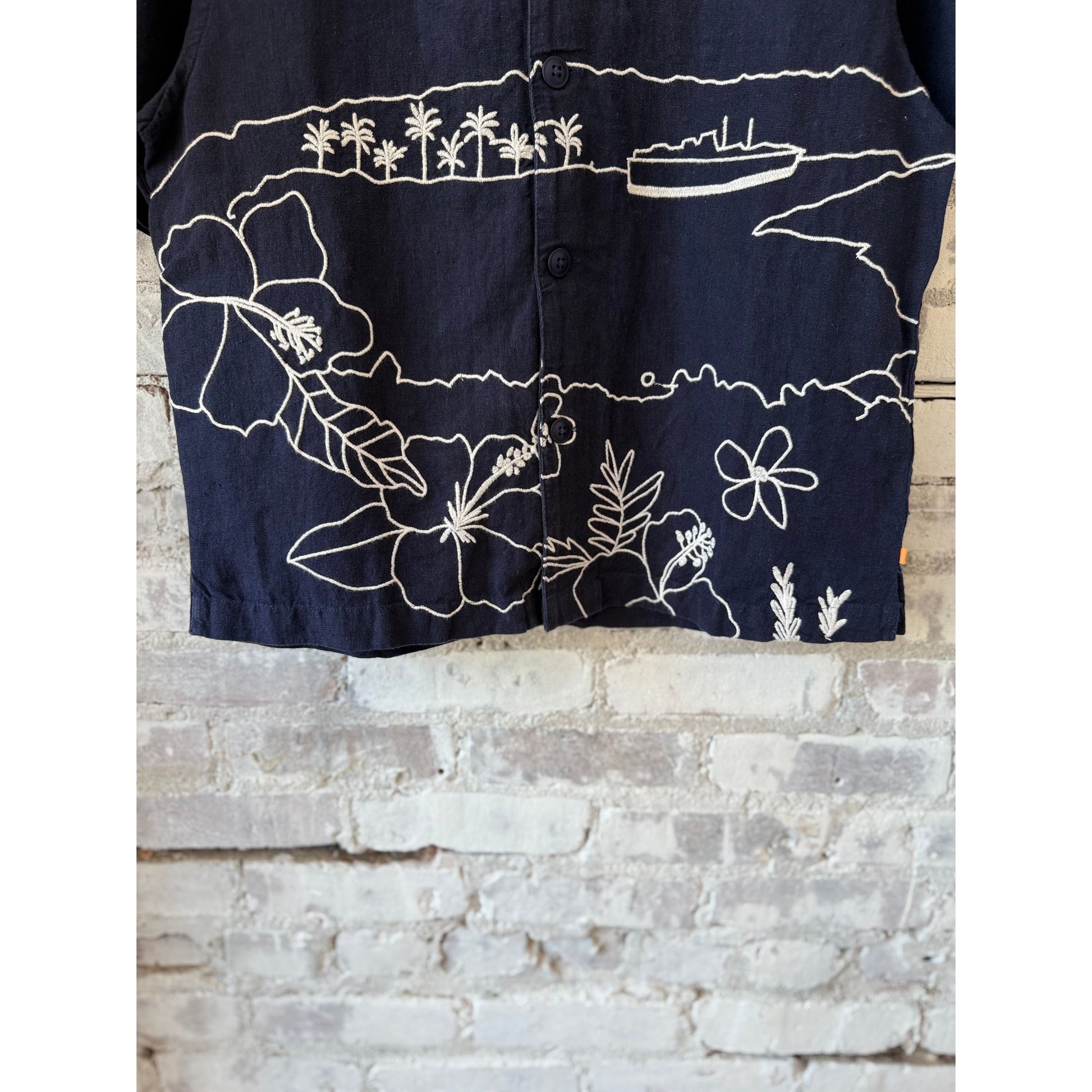Veloso Landscape Shirt - Navy - DUNE + SALT